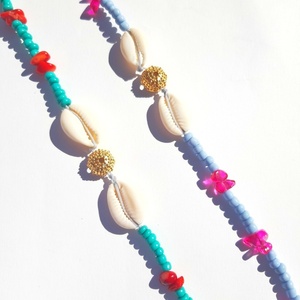 Βραχιόλι για το πόδι με κοχύλια summer jum ,anklets with sea shells - charms, κοχύλι, candy, ποδιού, αυξομειούμενα, φθηνά