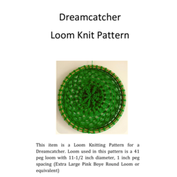 Loom knit pattern for dreamcatcher - πλεκτό, DIY - 3