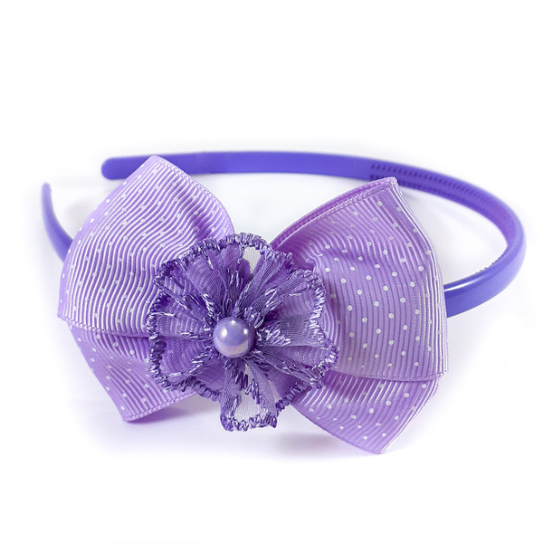 Χειροποίητα μοβ στέκα φιογκάκι για κορίτσι/ στεφάνη/ 3-8 ετών/ Handmade hairband bow for girls - κορίτσι, στεφάνια, δώρο, για παιδιά, στέκες