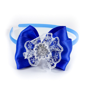 Χειροποίητα μπλε στέκα/ φιογκάκι για κορίτσι/ στεφάνη/ 3-8 ετών/ Handmade blue hairband bow for girls - κορίτσι, στεφάνια, δώρο, στέκες