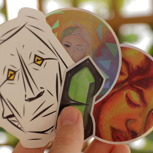 High quality holographic artwork stickers - ιδιαίτερο, αυτοκόλλητα