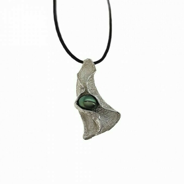 Μ 315s Ασημενιο χειροποιητο μενταγιον - ημιπολύτιμες πέτρες, charms, ασήμι 925, κοντά, επιπλατινωμένα