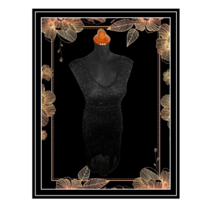245. Boho-Cover Up-Εφαρμοστό Πλεκτό Χειροποίητο Φόρεμα από Πολυτελές μεταλλικό νήμα -Νο245. - boho, γάμου - βάπτισης - 5