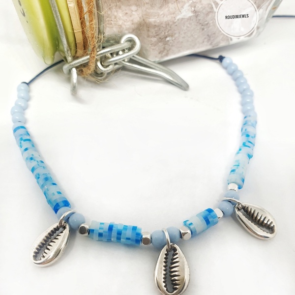 Shell bracelet 2 - charms, κοχύλι, ποδιού, αυξομειούμενα