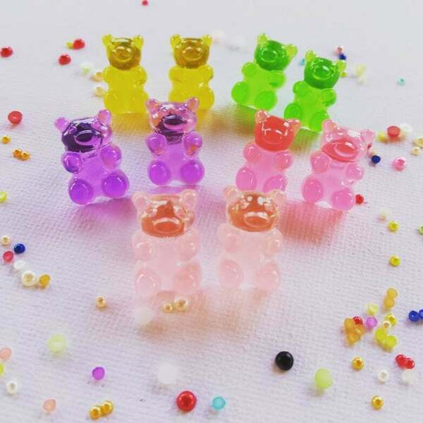Καρφωτά σκουλαρίκια jelly bears - αρκουδάκι, καρφωτά, μικρά