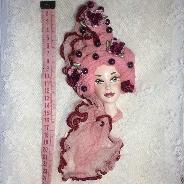 Διακοσμητικό Πρόσωπο Μίνι "Νεραϊδονονά" ροζ - διακόσμηση, διακοσμητικά, διακόσμηση σαλονιού, δωμάτιο παιδιών - 5