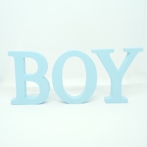 Διακοσμητικά Γράμματα BOY από ξύλο 11εκ Βaby Βlue Baby Shower The Pink Feather - αγόρι, διακοσμητικά, προσωποποιημένα - 3