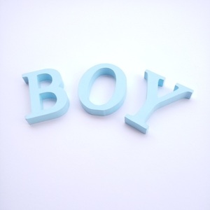Διακοσμητικά Γράμματα BOY από ξύλο 11εκ Βaby Βlue Baby Shower - αγόρι, διακοσμητικά, baby shower, προσωποποιημένα - 4