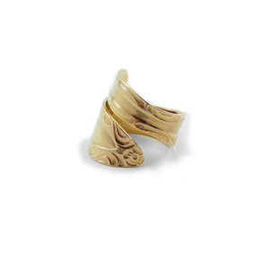 " Spoon Ring ΧV " - Χειροποίητο επίχρυσο 18K ή επάργυρο δαχτυλίδι! - vintage, chevalier, επιχρυσωμένα, αυξομειούμενα