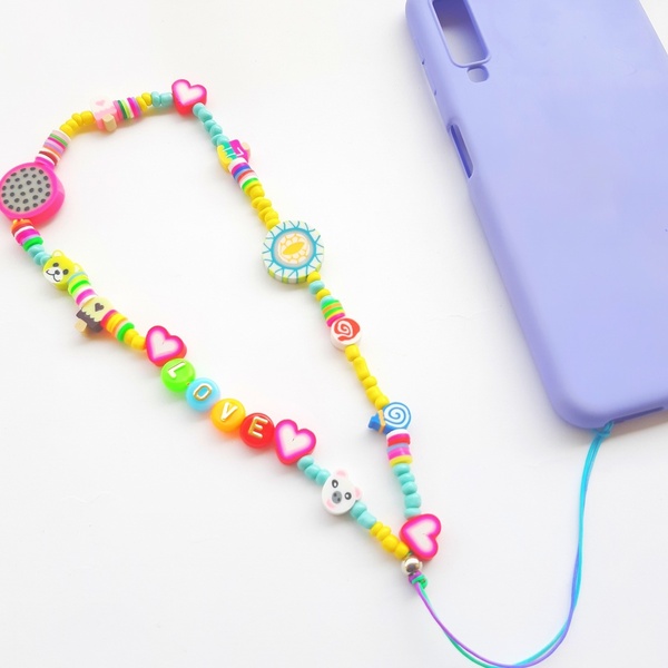 Πολύχρωμο λουράκι για το κινητό fruit blossom phone strap - candy, λουράκια, φθηνά