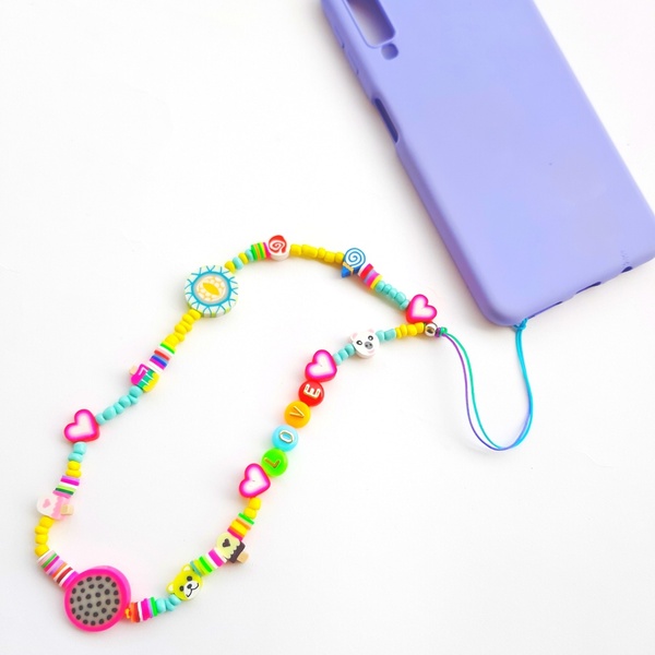 Πολύχρωμο λουράκι για το κινητό fruit blossom phone strap - φθηνά, λουράκια, candy - 3