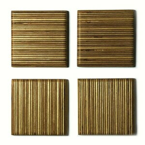 Σουβέρ ξύλινα χειροποίητα μοτίβα γραμμών κόντρα πλακέ σετ 4 τεμαχίων - ξύλο, σουβέρ, γεωμετρικά σχέδια, είδη σερβιρίσματος, πιατάκια & δίσκοι