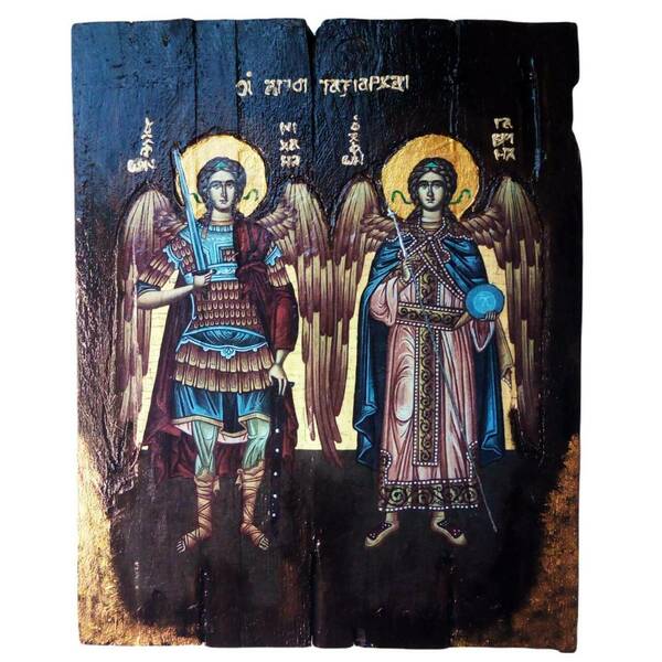 Άγιοι Ταξιάρχες Μιχαήλ και Γαβριήλ Χειροποίητη Εικόνα - πίνακες & κάδρα, πίνακες ζωγραφικής