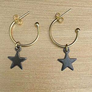 Stars gold - ορείχαλκος, κρίκοι, μικρά - 3