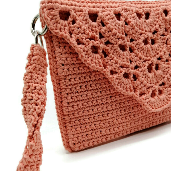 Πλεκτό boho τσαντάκι καρπού - clutch, μεγάλες, all day, boho, χειρός - 2