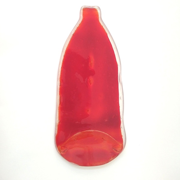 Γυάλινο Πλατώ ορεκτικών "RED CHEESE LOVER"29,5Χ13Χ0,5 - χρωματιστό, γυαλί, χειροποίητα