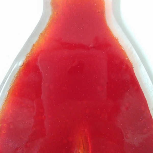 Γυάλινο Πλατώ ορεκτικών "RED CHEESE LOVER"29,5Χ13Χ0,5 - χρωματιστό, γυαλί, χειροποίητα - 2