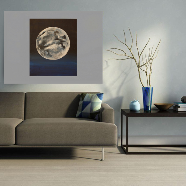 Πίνακας Σε Καμβά "Σελήνη '' - πίνακες & κάδρα, πίνακες ζωγραφικής - 3