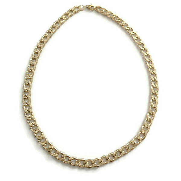 Κολιέ από χρυσή αλυσίδα 40cm, chain necklace - αλυσίδες, επιχρυσωμένα, κοντά, boho