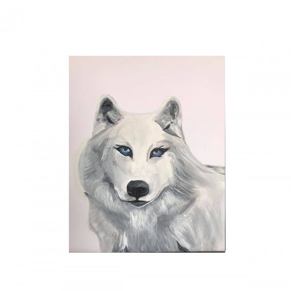 Πίνακας σε καμβά ''White wolf'' - πίνακες & κάδρα, πίνακες ζωγραφικής
