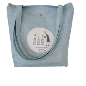 Προσωποποιημένη tote bag δώρο για δασκάλα ΚΟΡΑΛΙ - tote, πάνινες τσάντες - 3