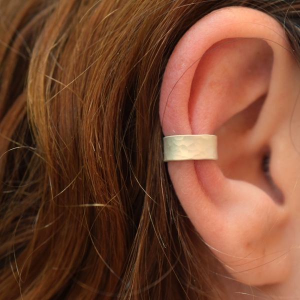 Σφυρήλατο ear cuff ασήμι 925 - ασήμι, ear cuffs - 2