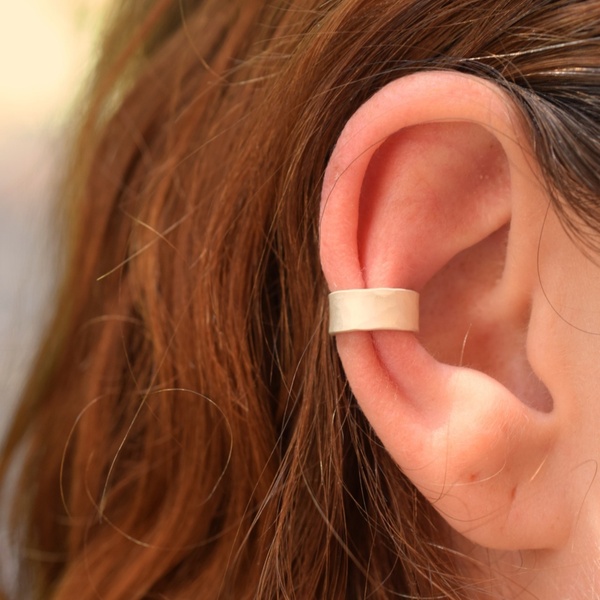 Σφυρήλατο ear cuff ασήμι 925 - ασήμι, ear cuffs - 3