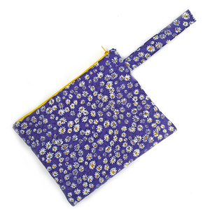 Pouch Daisy medium 27.5x22cm - ύφασμα, καλλυντικών, ταξιδίου, μικρές, φθηνές