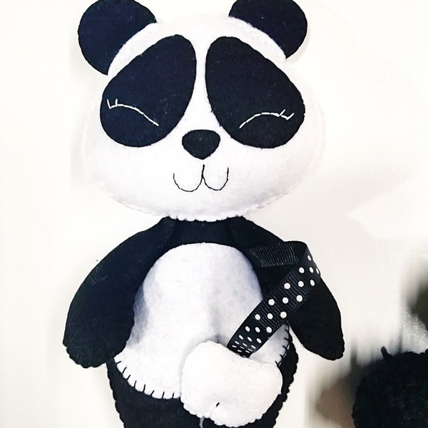 Θήκη για το πρώτο του δοντάκι, panda χειροποίητο 19 εκατοστά - κορίτσι, αγόρι, δώρο, αναμνηστικά - 5