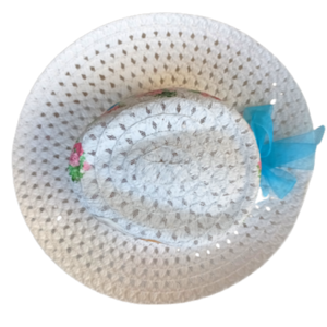 Παιδικό ψάθινο καπέλο Frozen με decoupage. - δώρο, λουλούδια, απαραίτητα καλοκαιρινά αξεσουάρ, καπέλα - 3