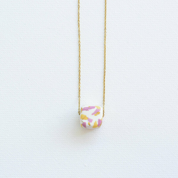 Cube Collection - Terrazzo - charms, πηλός, ατσάλι, κύβος