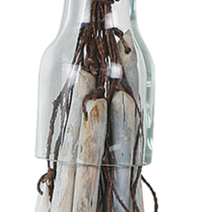 Μπουκάλι Κρεμαστό με όστρακα SUN SHELLS - ξύλο, κοχύλι, διακοσμητικά