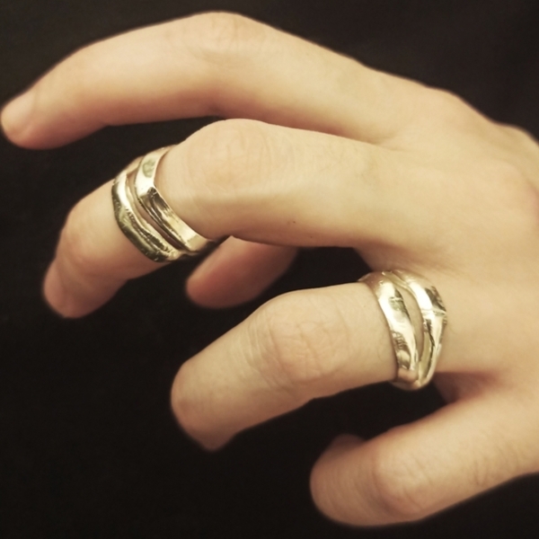 Μικρα χειροποίητα ασημένια δαχτυλίδια - ασήμι, βεράκια, boho, αυξομειούμενα - 2