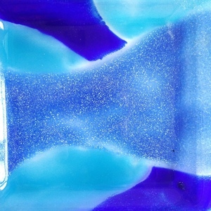 Γυάλινο πιάτο "BLUE 1”17x17x2h - μπλε, γυαλί, διακοσμητικά, επιτραπέζια - 2