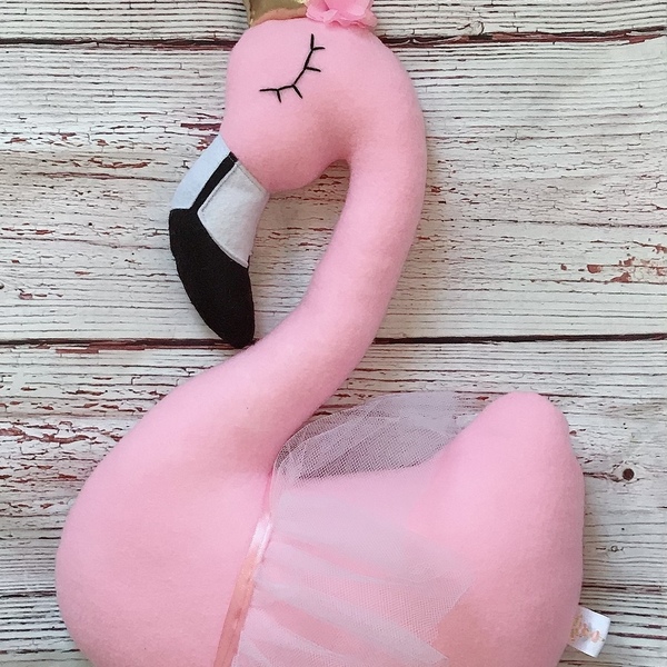 Μαξιλάρι φλαμίνγκο - κορίτσι, flamingos, διακοσμητικά, μαξιλάρια - 4