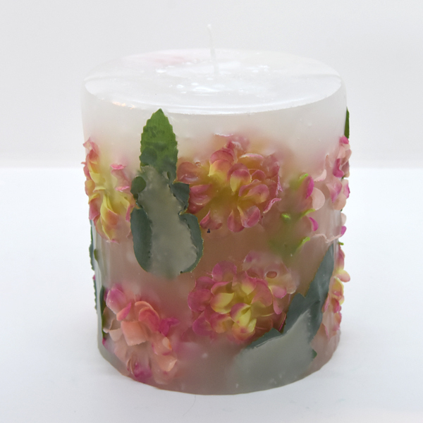 Κερί χειροποίητο κύλινδρος με άρωμα αγιόκλημα - λουλούδια, χειροποίητα, αρωματικά κεριά