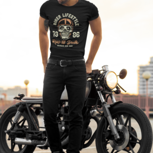Ανδρικό t-shirt "Biker Lifestyle" - βαμβάκι, ανδρικά - 5
