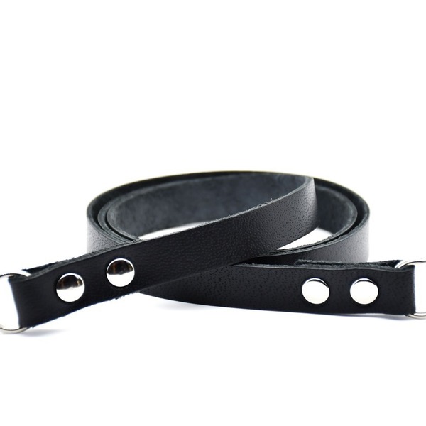 Black Leather neck Strap 1,5cm