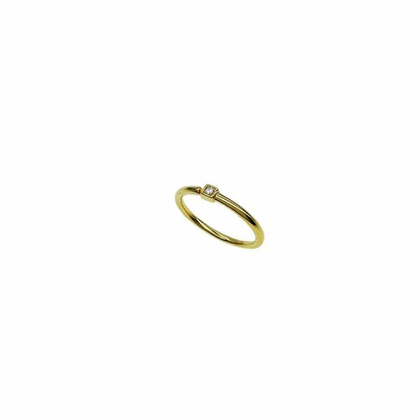 Δαχτυλίδι από ασήμι 925 με λεπτή επίστρωση χρυσού Κ 18 με ζιργκον. - επιχρυσωμένα, ασήμι 925, βεράκια, σταθερά, φθηνά - 2