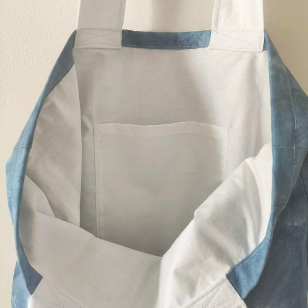 XL Shibori tote bag - ύφασμα, ώμου, μεγάλες, tote, πάνινες τσάντες - 3