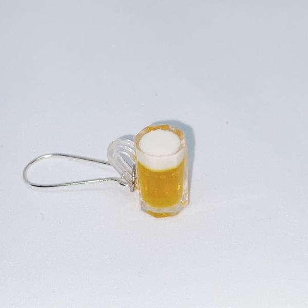 Μονό σκουλαρίκι ποτήρι με μπύρα - ιδιαίτερο, κρεμαστά - 4