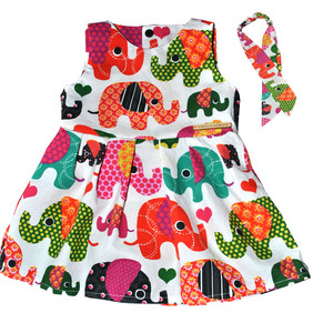 Φόρεμα Ελεφαντάκι και Κορδέλα - κορίτσι, φούστες & φορέματα, παιδικά ρούχα, δώρο, ελεφαντάκι