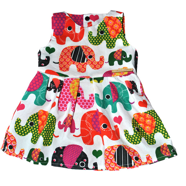 Φόρεμα Ελεφαντάκι και Κορδέλα - κορίτσι, δώρο, ελεφαντάκι, παιδικά ρούχα - 2
