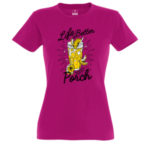 Γυναικείο t-shirt "Life Better" - βαμβάκι, γυναικεία
