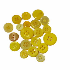 Σετ 20 κίτρινα κουμπιά - κουμπί, υλικά κατασκευών