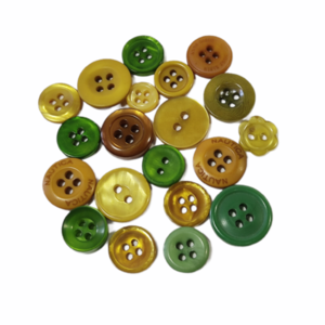 Σετ 20 κουμπιά γήινα χρώματα πράσινο καφέ - κουμπί, υλικά κατασκευών