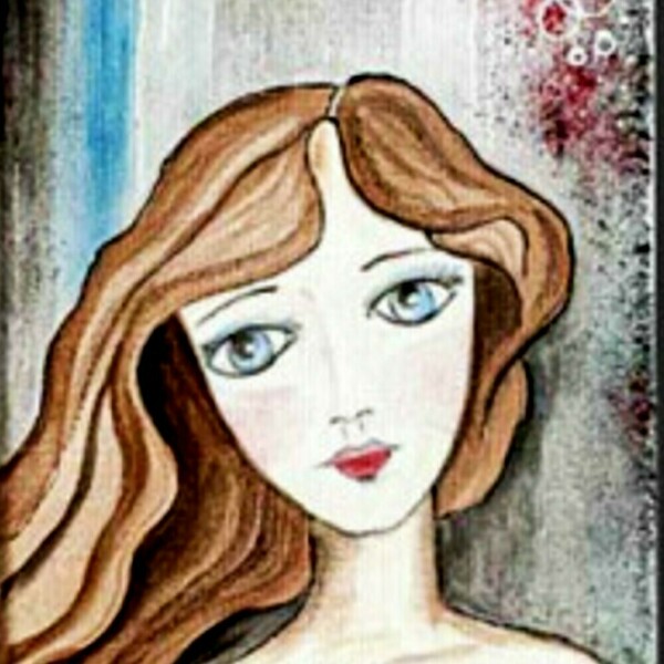 Τρίπτυχος πολύχρωμος πίνακας ζωγραφικής σε καμβά με γυναικείες μορφές "Τρεις Χάριτες" διάστασης 60χ65χ4εκ. - πίνακες & κάδρα, διακόσμηση, πίνακες ζωγραφικής - 5