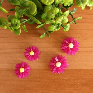 Σκουλαρίκια καρφωτα λουλούδι "Τζενεράλι" με υγρό γυαλί. - γυαλί, λουλούδι, καρφωτά, μικρά, ατσάλι - 3