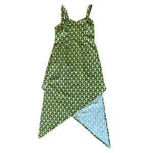 Green Palmera Dress - maxi, αμάνικο, φλοράλ, βαμβάκι