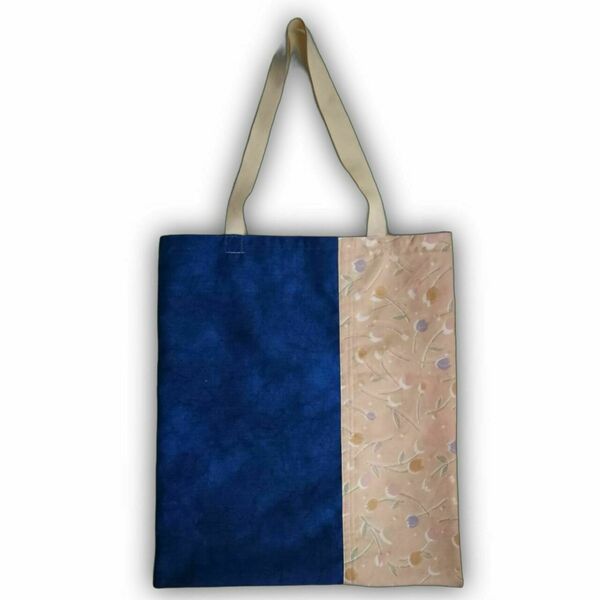 Blue tote bag 31Χ37, πανινη βαμβακερή μπλε τσαντα, shopper, shopping bag, τσαντα για βιβλία, για τη σχολή. - ύφασμα, ώμου, tote, πάνινες τσάντες, φθηνά